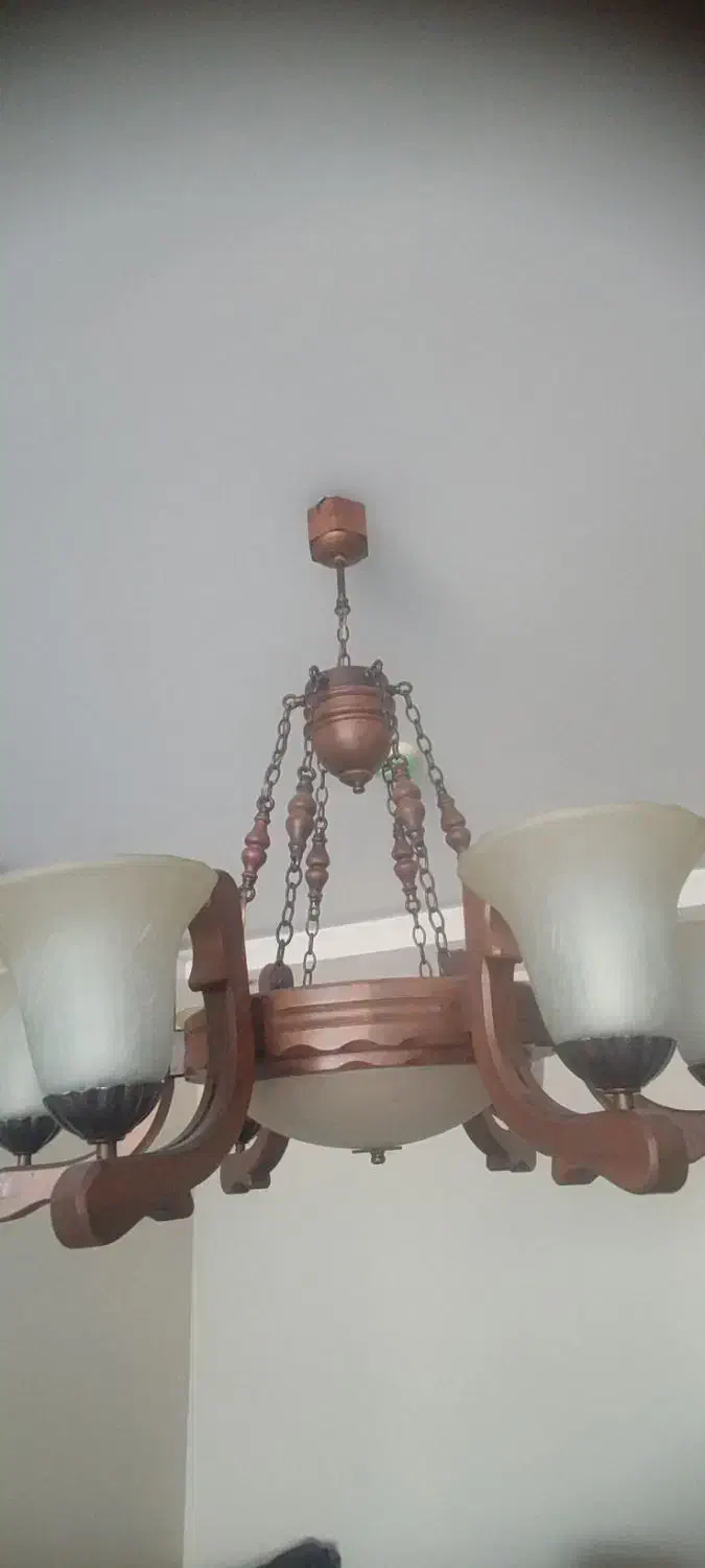 لوستر چوبی|لوستر و چراغ آویز|تهران, فلاح|دیوار