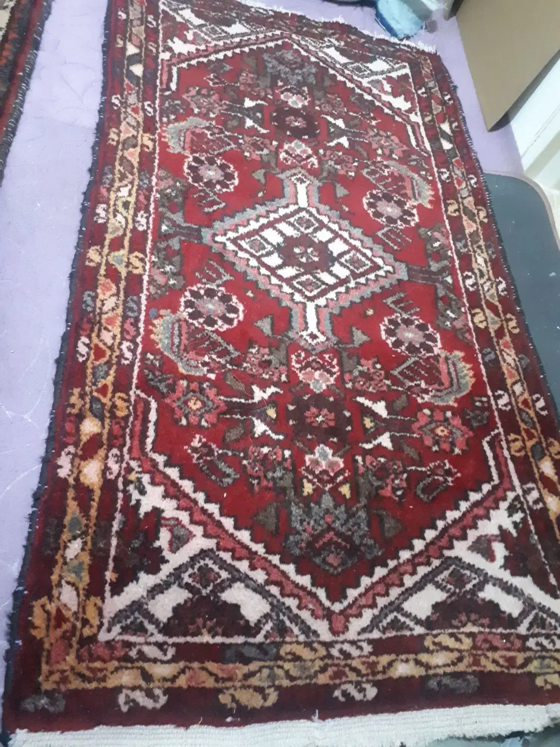 ۴ تا فرش کناره دستباف ۲ جفت میشن|پادری|همدان, |دیوار