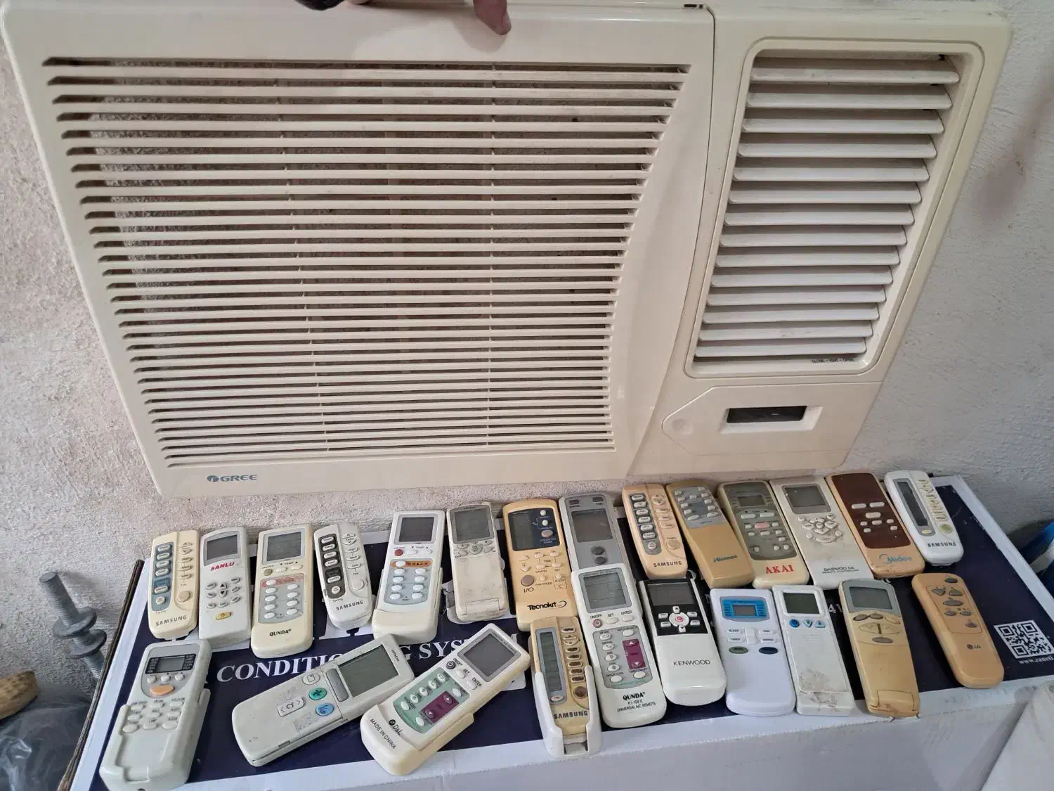 کنترل کولر پنجره ای. اسپیلت.|کولر گازی و فن‌کوئل|رشت, حومه رشت|دیوار