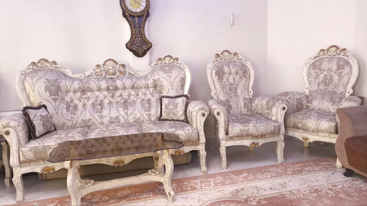 مبل استیل ۷ نفره و ناهار خوری ۸ نفره|مبلمان خانگی و میز عسلی|تهران, امامت|دیوار
