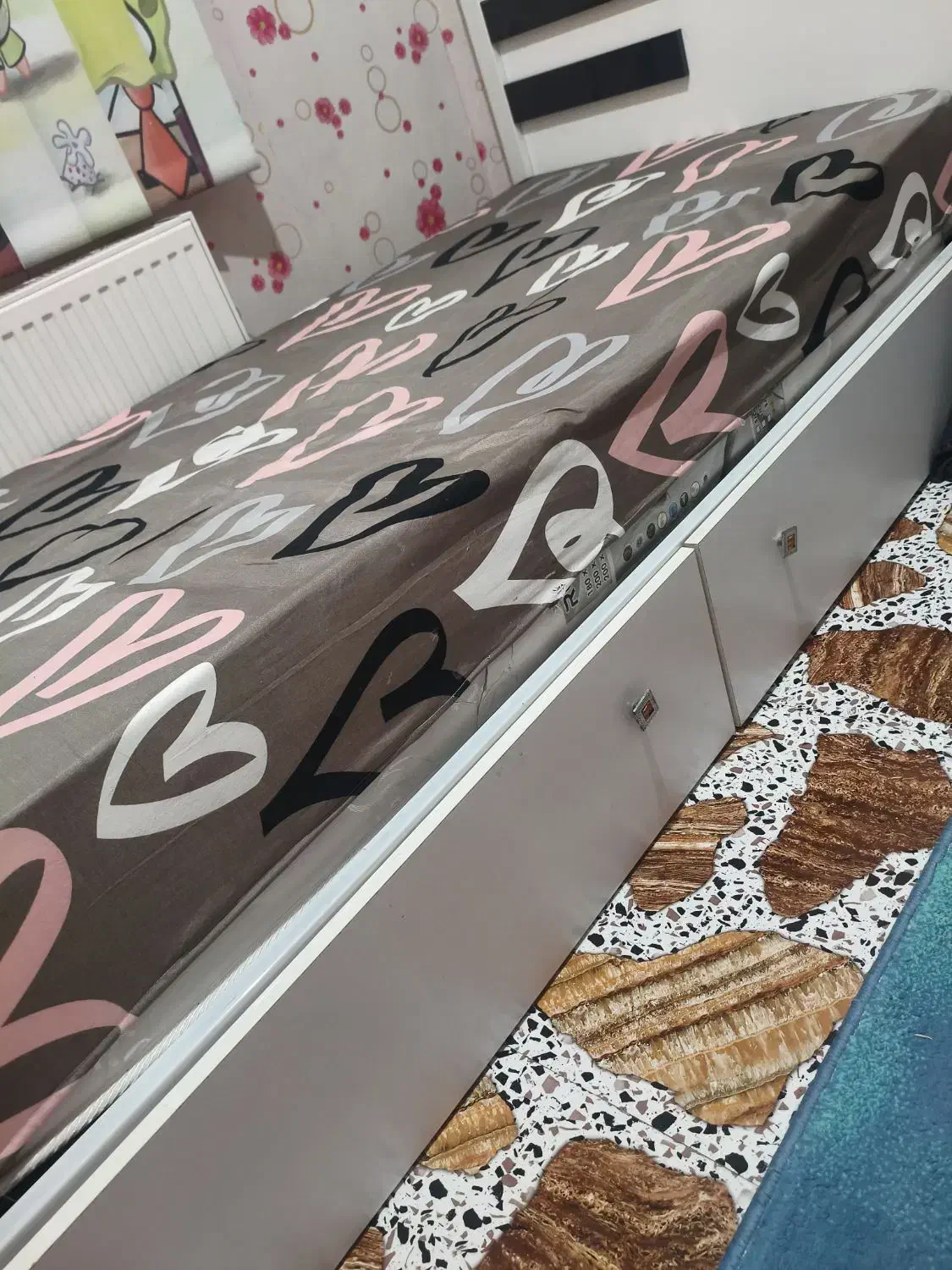 تخت خواب تک نفره|تخت و سرویس خواب|الوند, |دیوار