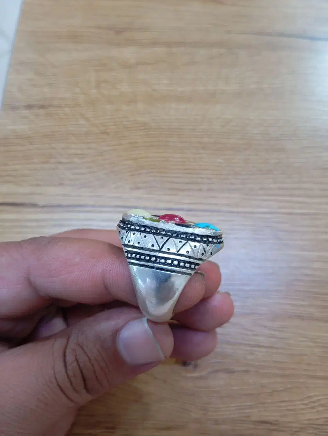 انگشتر 7سنگ فخاری|جواهرات|ملایر, |دیوار