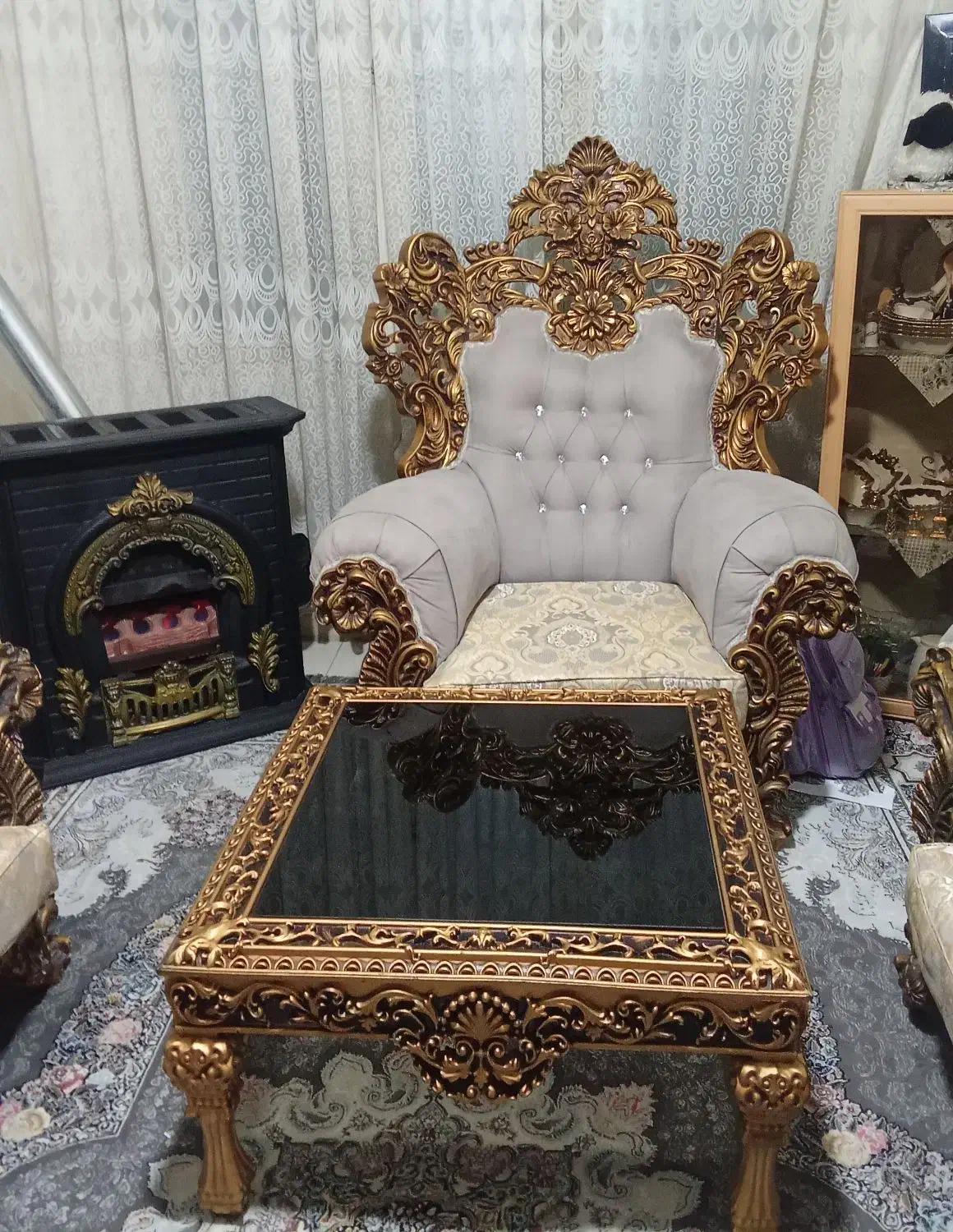 مبل سلطنتی 9 نفره|مبلمان خانگی و میز عسلی|ری, سیزده آبان|دیوار