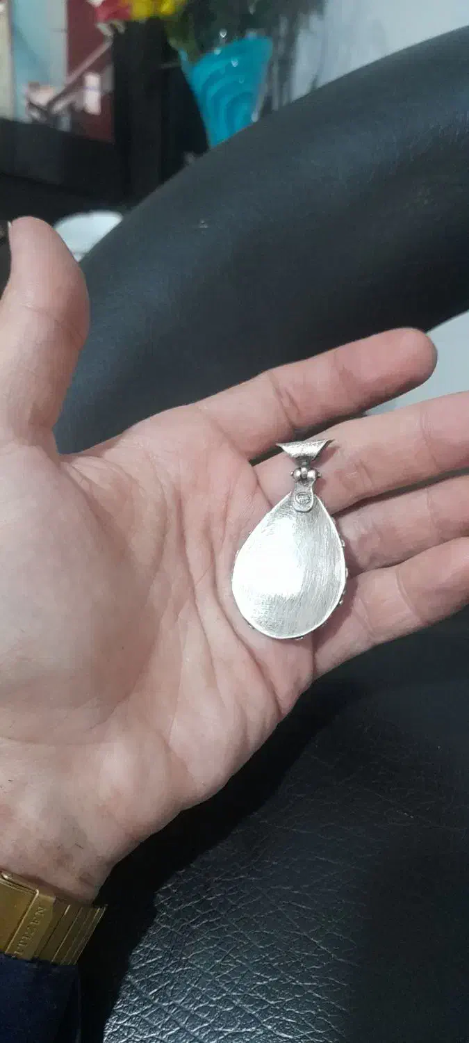 پلاک نقره ی دست ساز خرم سلطانی|جواهرات|کرمانشاه, |دیوار