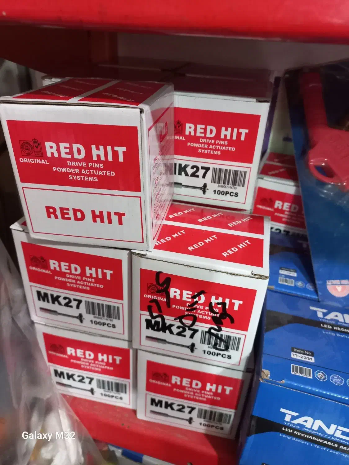 میخ چاشنی میخکوب ردهیت 2.7 سانتی بسته ۱۰۰ عددی|ابزارآلات|اردبیل, |دیوار