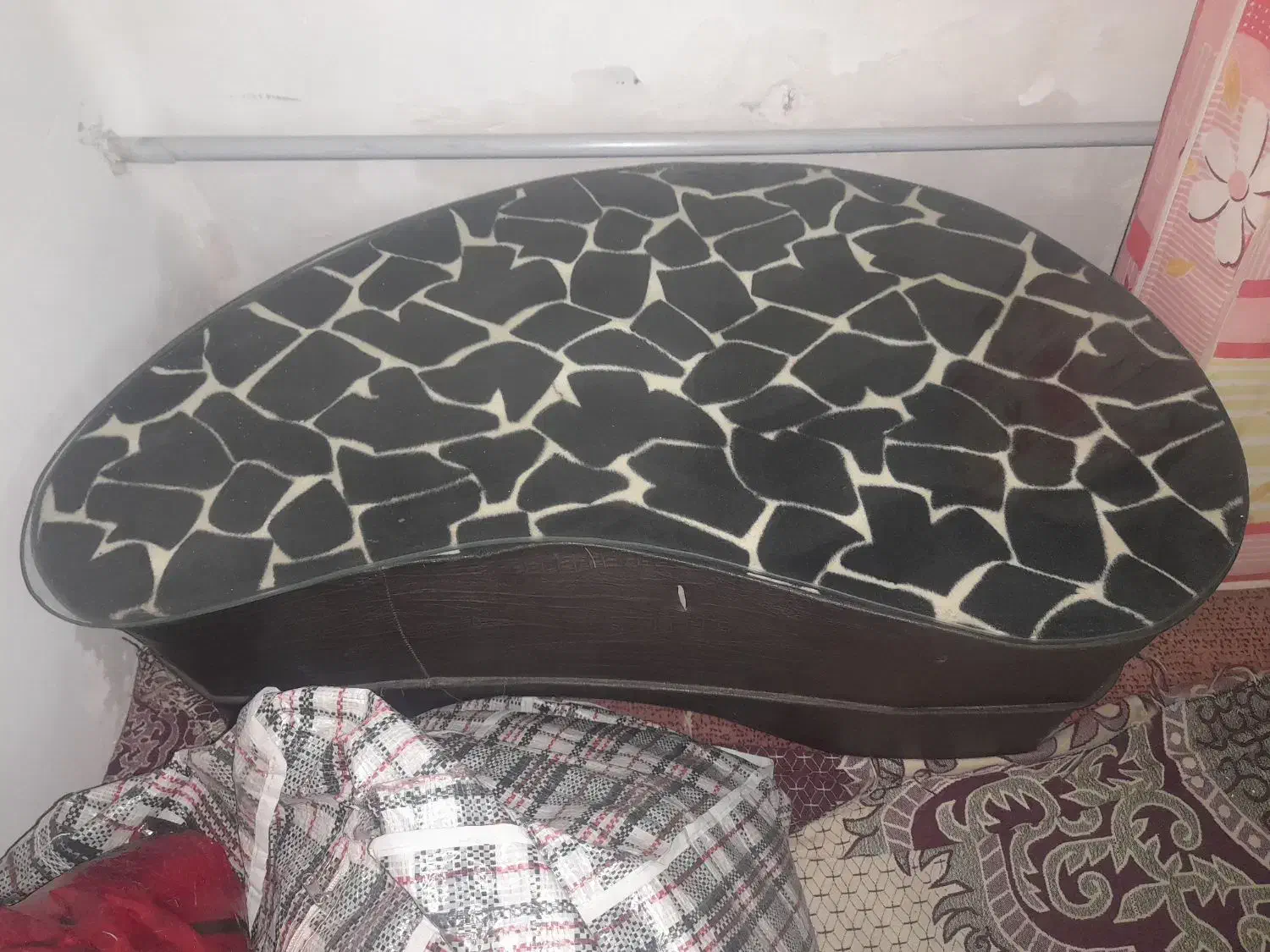 مبل ال مخمل چرم ۷نفره با بلشت|مبلمان خانگی و میز عسلی|آمل, |دیوار