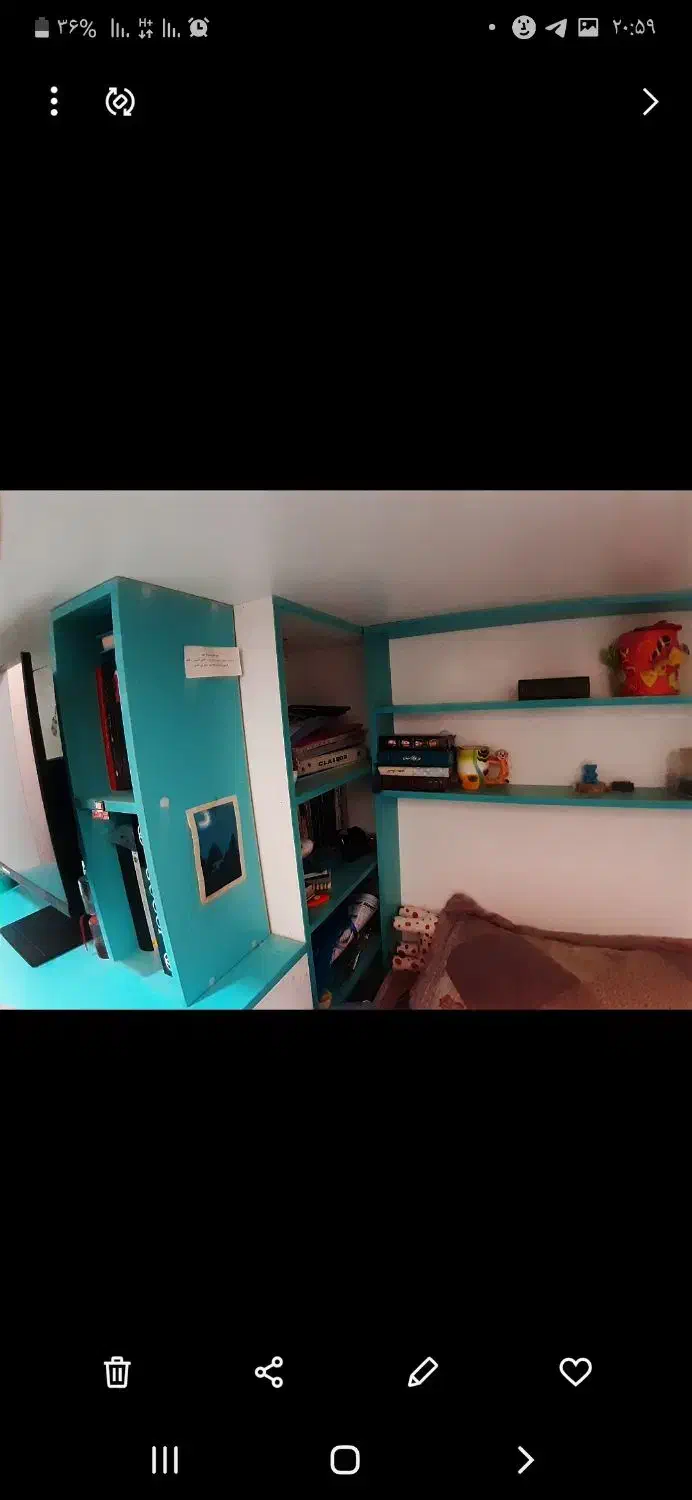 تخت دو طبقه|تخت و سرویس خواب|تهران, قصر فیروزه ۱|دیوار