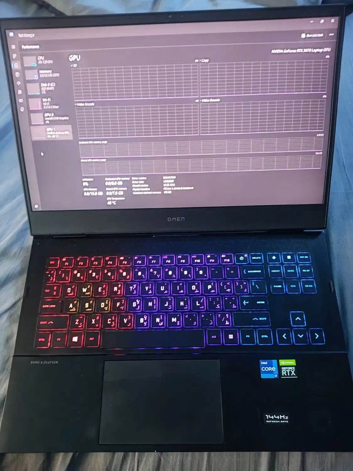 لپتاپ گیمینگ HP Omen گرافیک RTX 3070|رایانه همراه|تبریز, |دیوار