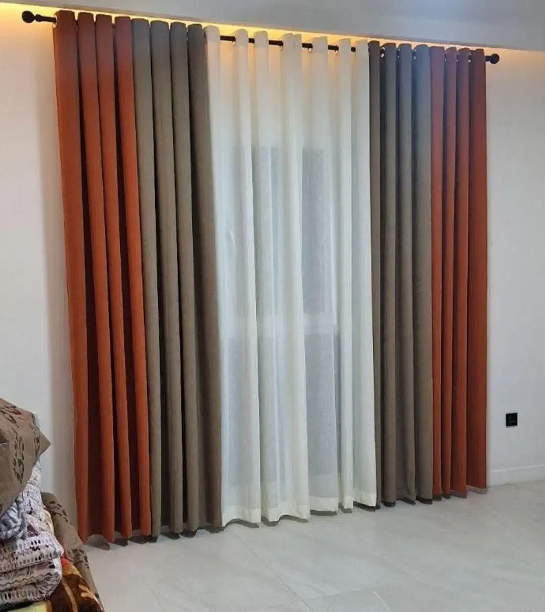 پرده طلاکوب درباری پتینه ازمیر بخر ۳ماهه پرداخت کن|پرده، رانر، رومیزی|اصفهان, چشمه باقرخان|دیوار