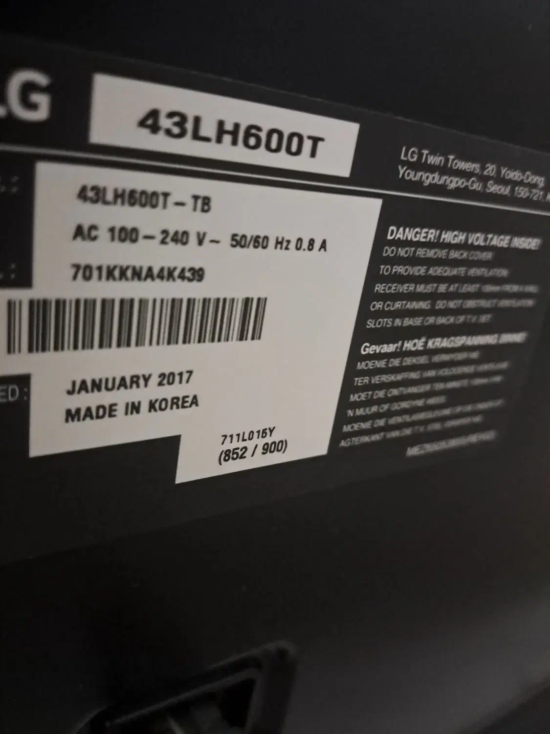 تلویزیون 43 الجی اصل کره|تلویزیون و پروژکتور|شهریار, شهریار|دیوار