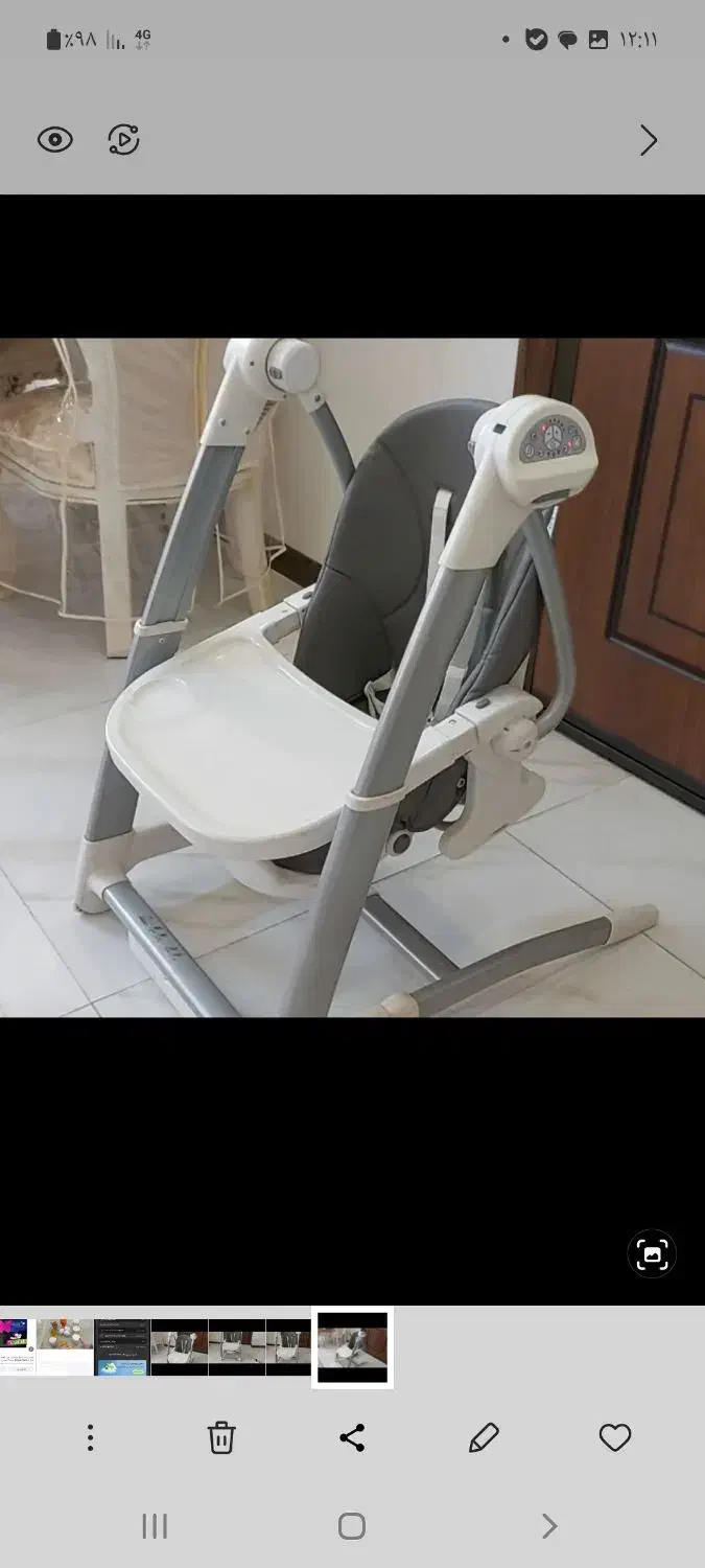 صندلی غذا و تاپ برقی بیبی فور لایف|تخت و صندلی بچه|تهران, شهمیرزادی|دیوار