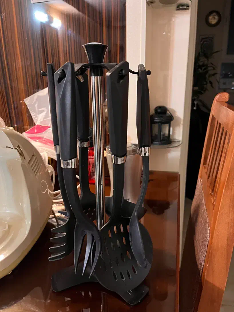 سرویس کفگیر ملاقه ۶ پارچه مدل استند دار|ظروف سرو و پذیرایی|ری, دولتآباد|دیوار