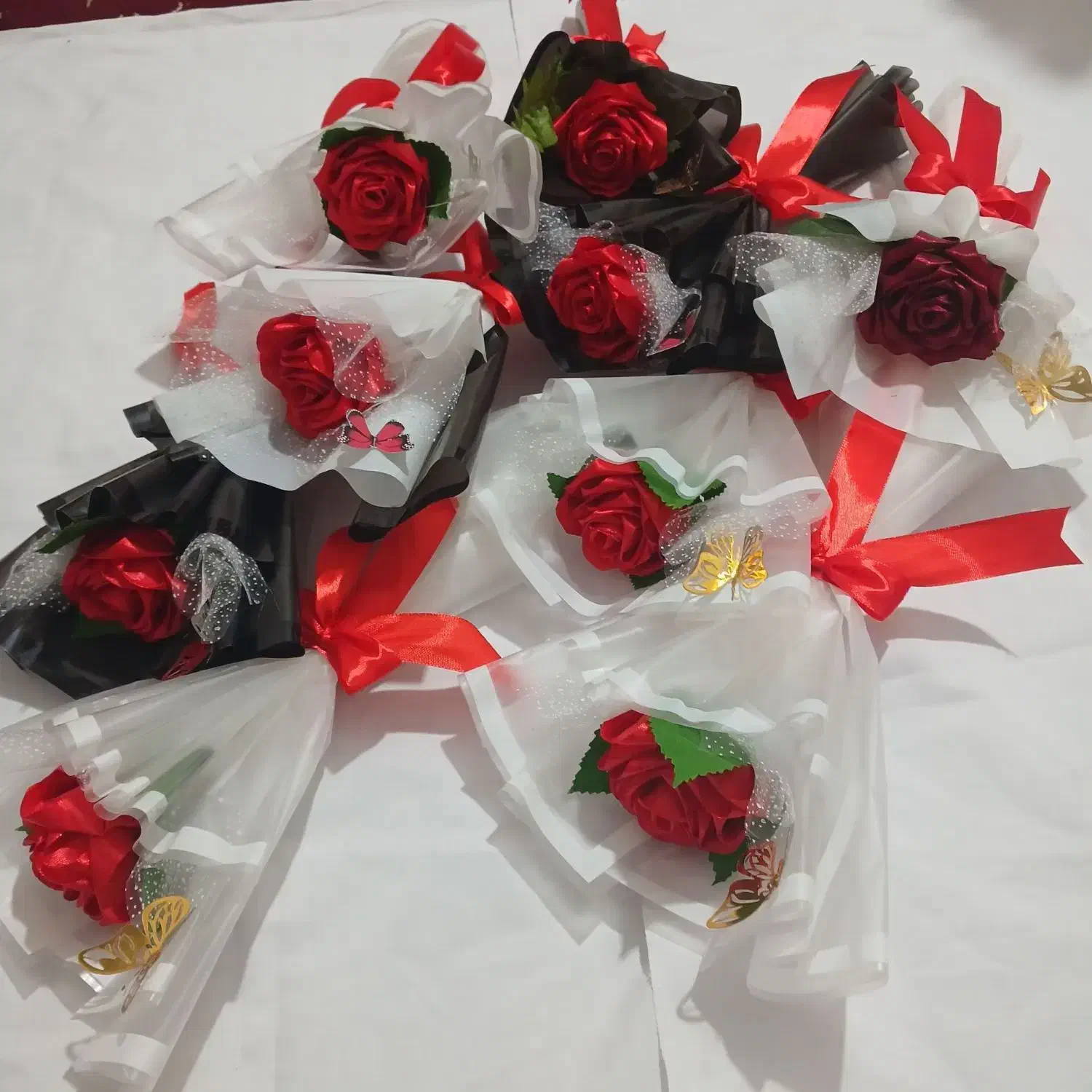 گل پاپیونی برای دسته گل ،کادو،دکور و انواع گل سر|گل مصنوعی|رفسنجان, |دیوار