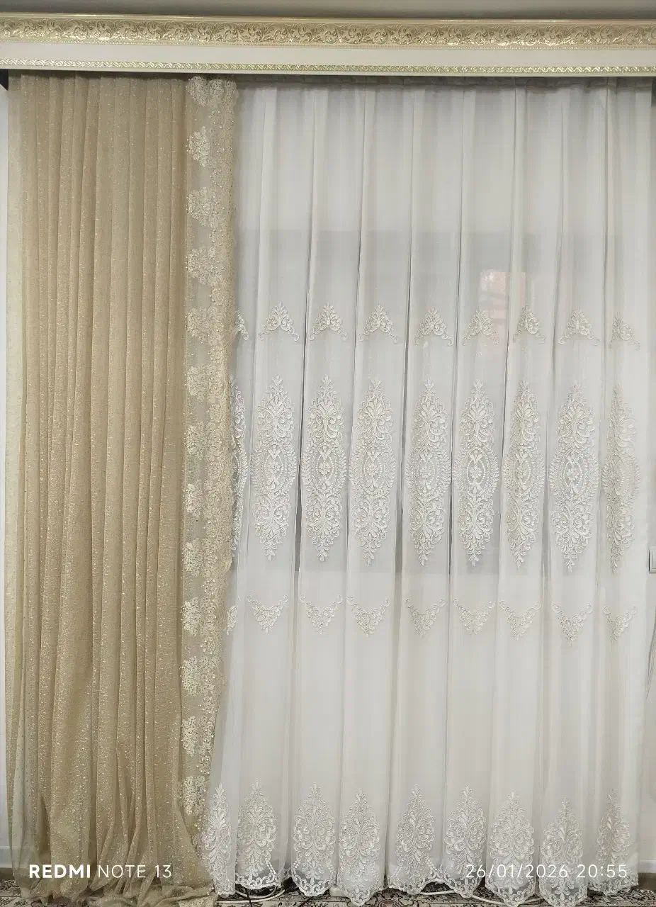 پرده به همراه کتیبه|پرده، رانر، رومیزی|گنبد کاووس, |دیوار