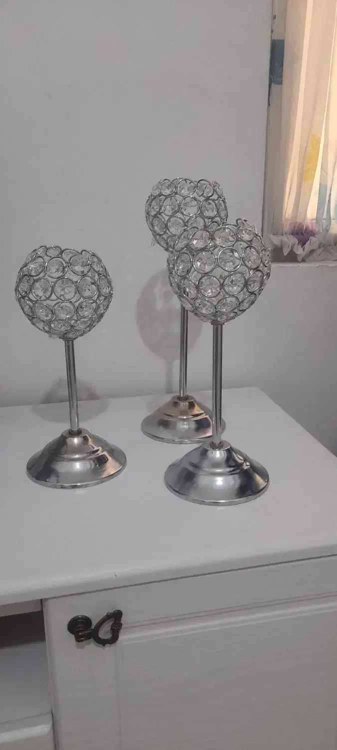 آباژور و جا شمعی|چراغ خواب و آباژور|خرم‌آباد, |دیوار