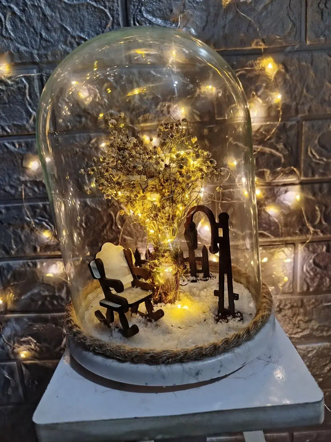 گوی شیشه ای|گل مصنوعی|ساوه, |دیوار