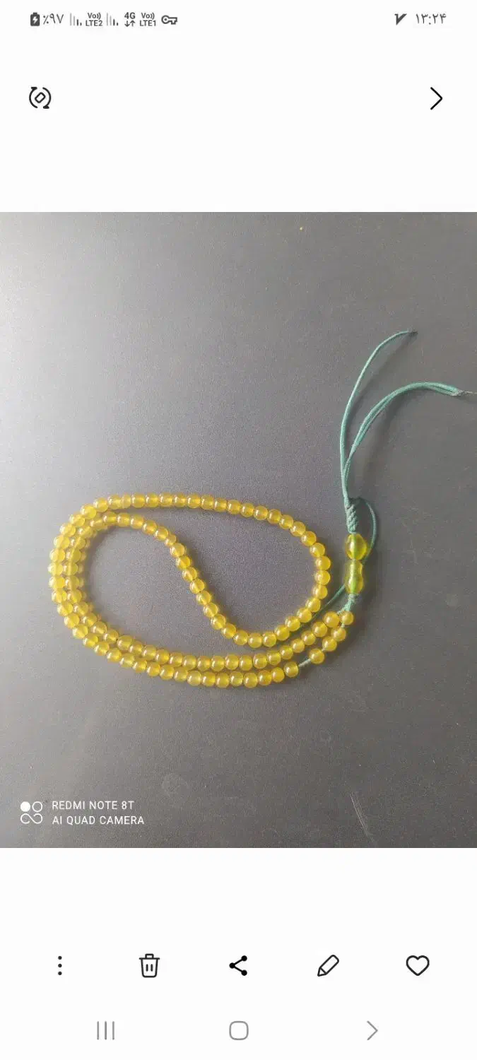 تسبیح شاه مقصود زرد|کلکسیون اشیاء عتیقه|تهران, شهرک رضویه|دیوار