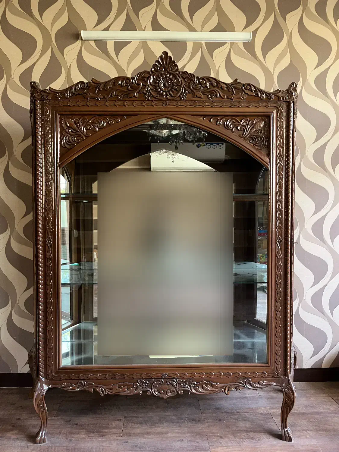 ویترین منبت چوبی|بوفه، ویترین، کنسول|اصفهان, فرهنگیان|دیوار