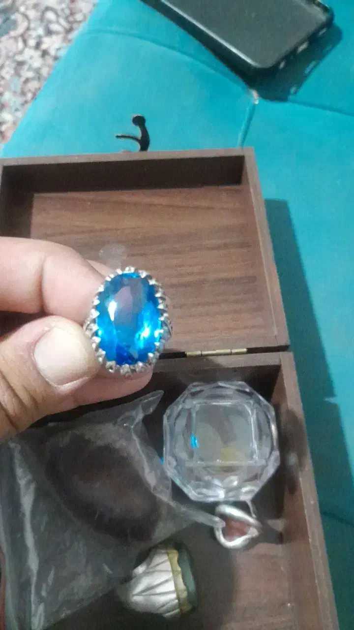 انگشتر سنگ قیمتی با رکاب نقره|جواهرات|کرمان, |دیوار