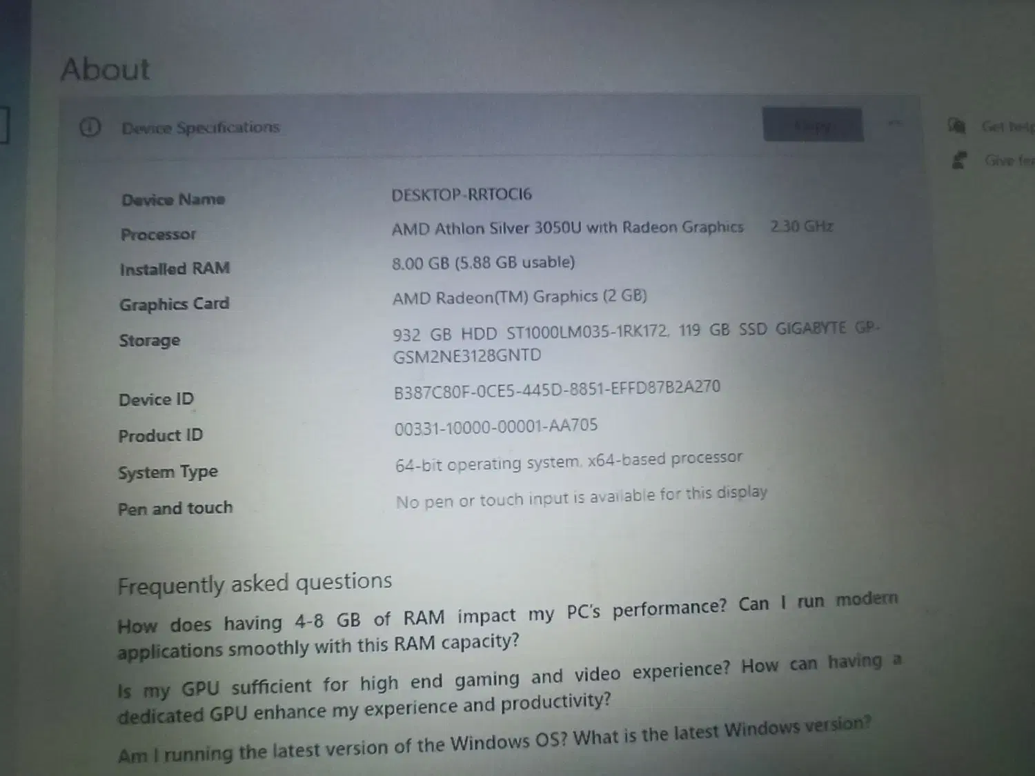 لپتاب لنوو ویندوز ده در حد نو|رایانه همراه|تبریز, |دیوار