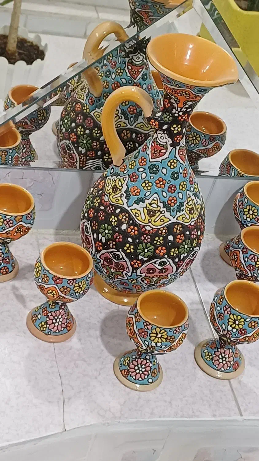 ست میناکاری|صنایع دستی و سایر لوازم تزئینی|سنندج, |دیوار