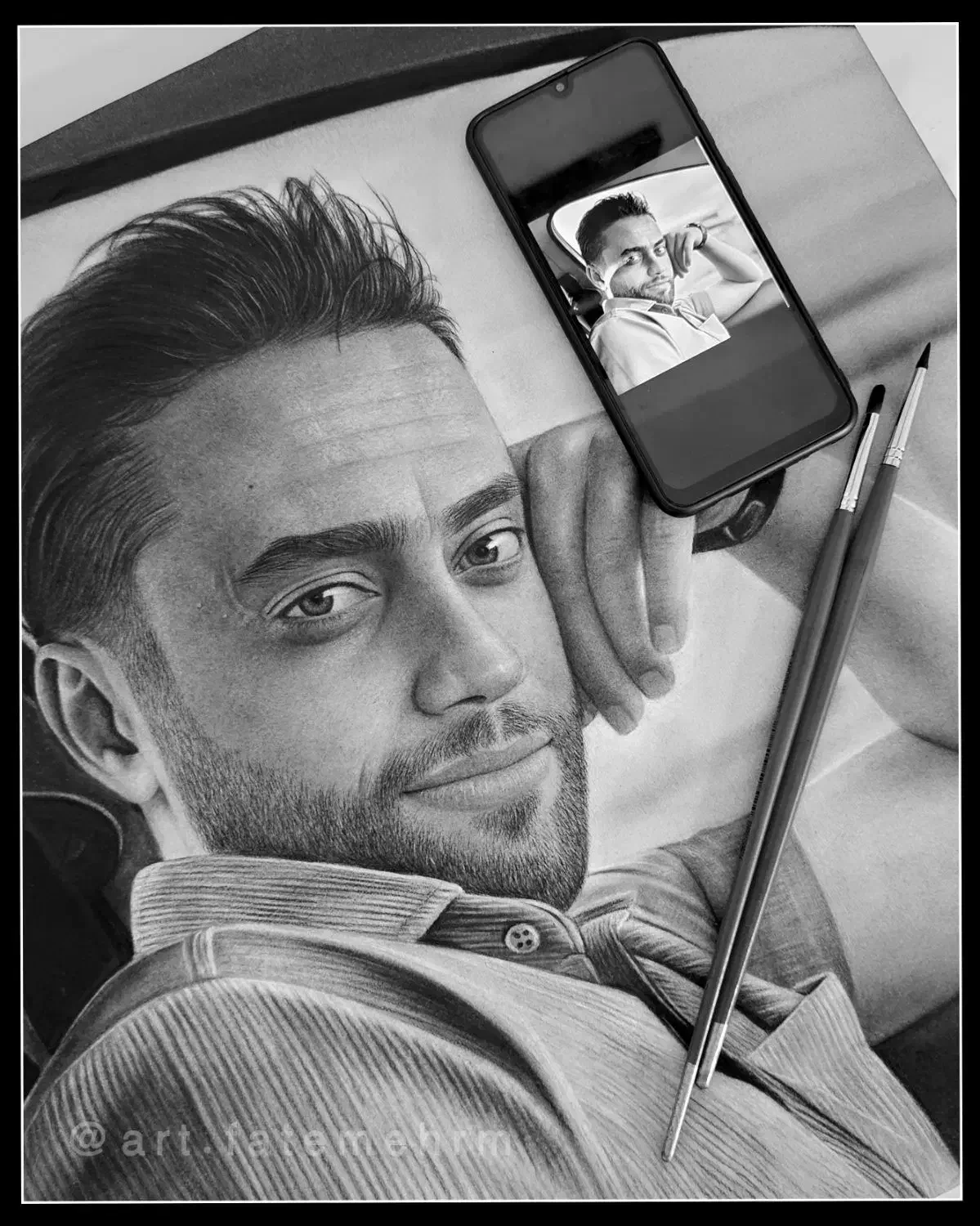 سفارش طراحی چهره (نقاشی سیاه قلم)|تابلو، نقاشی، عکس|تهران, سلسبیل شمالی|دیوار