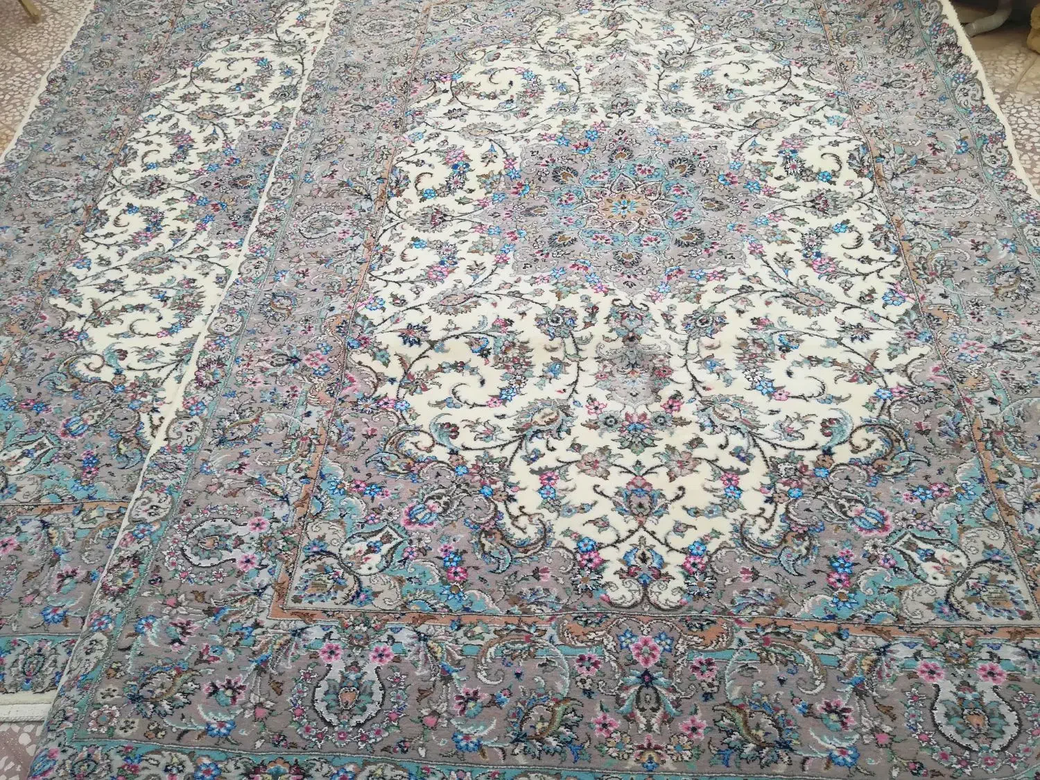 قالی دستباف 6متری|فرش|کاشان, لتحر|دیوار