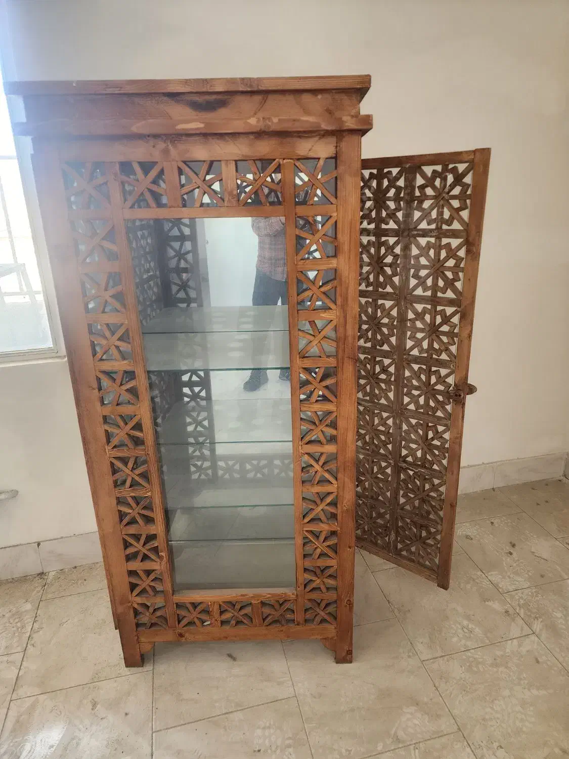 ویترین چوبی|بوفه، ویترین، کنسول|اسلامشهر, شهرک مهدیه|دیوار