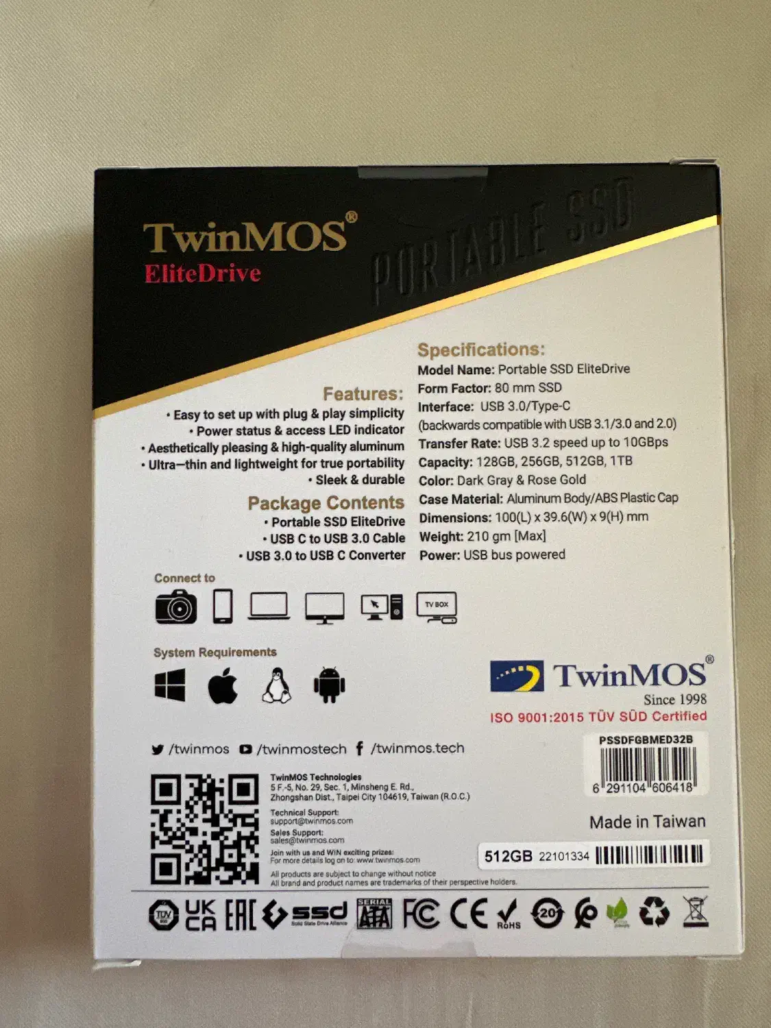 حافظه اس اس دی اکسترنالEliteDrive 512 گیگ|قطعات و لوازم جانبی رایانه|تهران, الهیه|دیوار