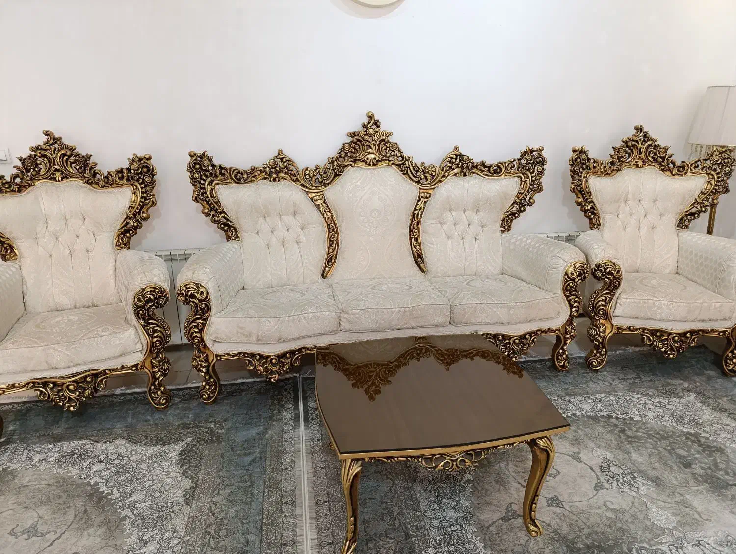 مبلمان سلطنتی تمام چوب|مبلمان خانگی و میز عسلی|دورود, |دیوار