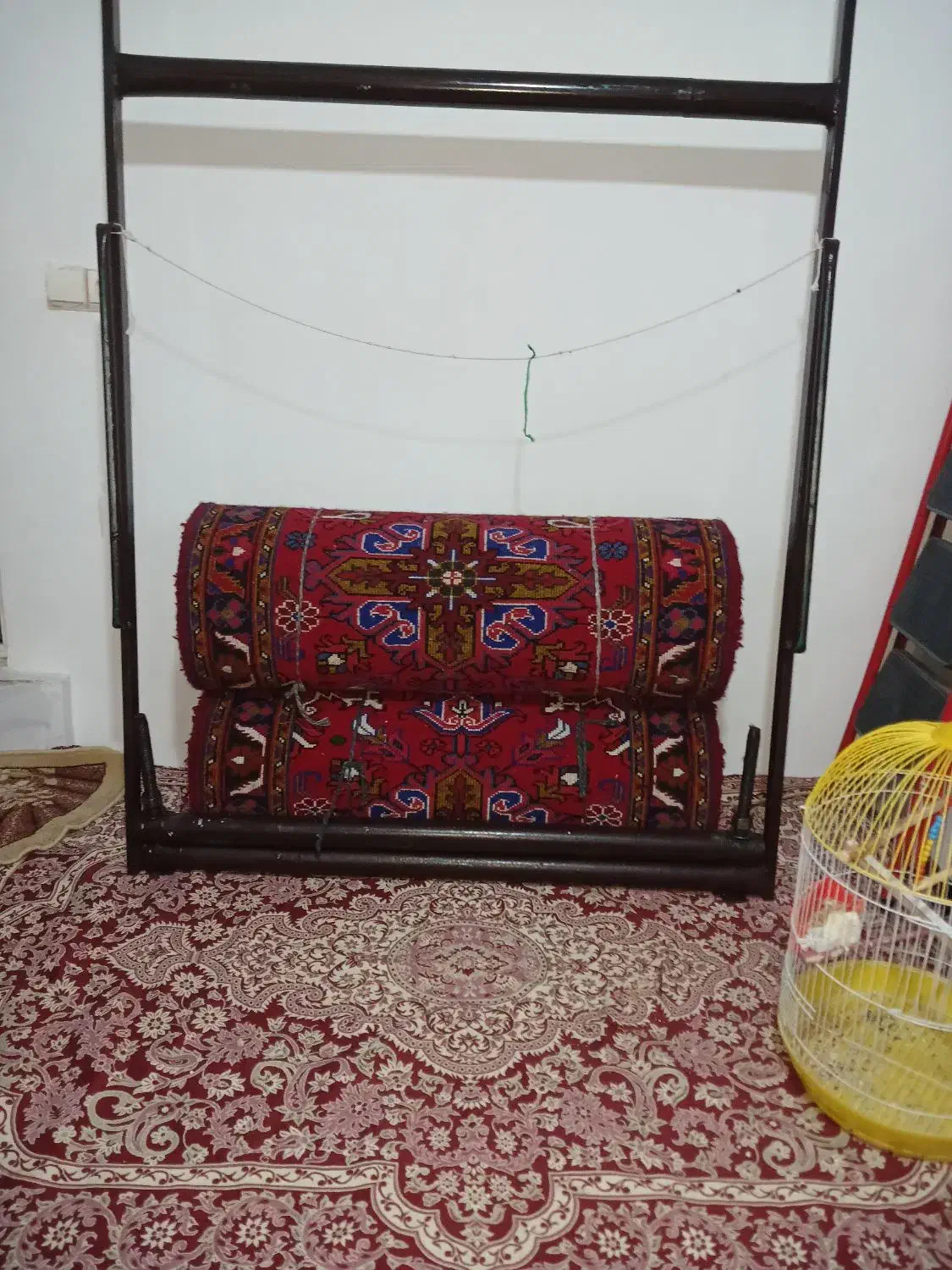 یک جفت ۳متری اعلا  پشم|فرش|اهر, |دیوار