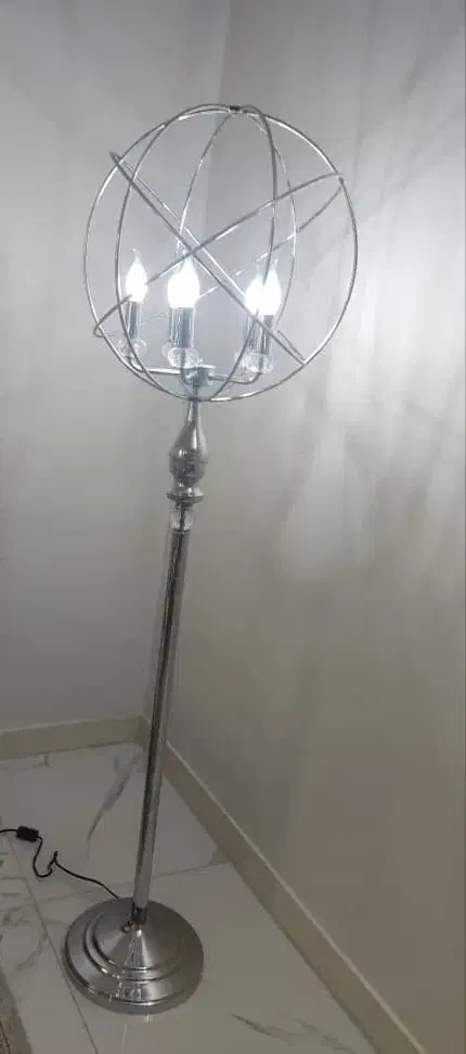 ساعت پایه دار استیل و آباژور استیل رنگ ثابت|چراغ خواب و آباژور|تهران, زنجان جنوبی|دیوار