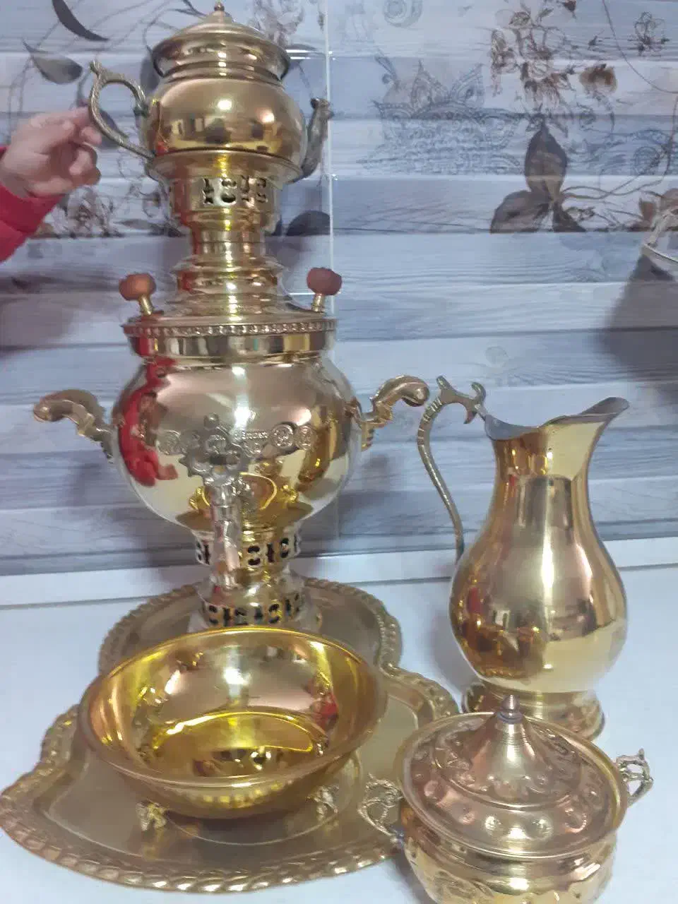 سماوربرنجی|سماور، چای‌ساز، قهوه‌ساز|اسفراین, |دیوار