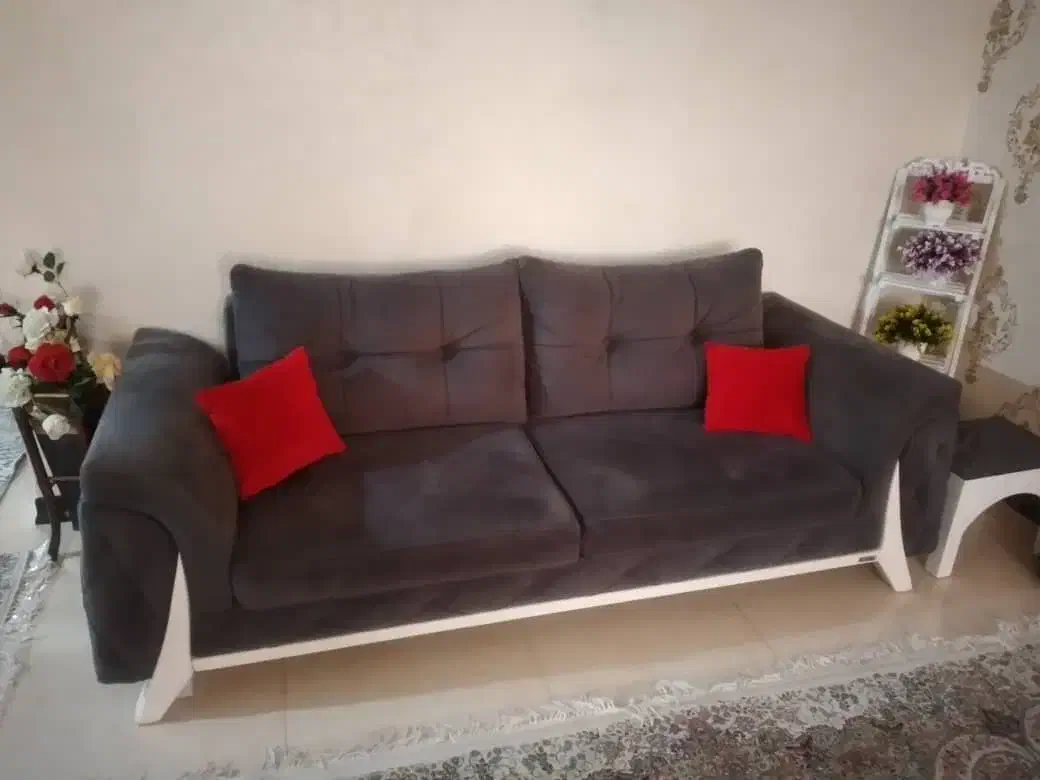 مبل هفت نفره خوش رنگ چوب راش شرکتی|مبلمان خانگی و میز عسلی|بندر ماهشهر, |دیوار