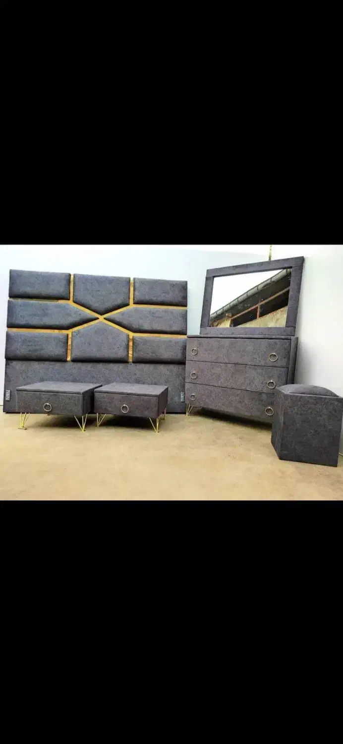 تخت خواب دونفره پارچه ای با تشک با اقساط|تخت و سرویس خواب|چابهار, |دیوار