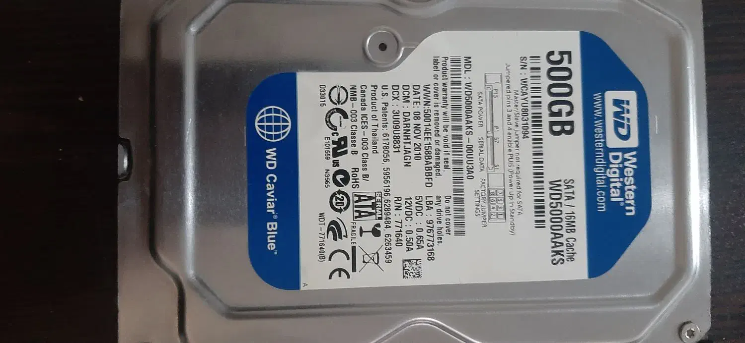 هارد ۵۰۰و ۳۲۰ گیگ|قطعات و لوازم جانبی رایانه|قم, ولیعصر|دیوار