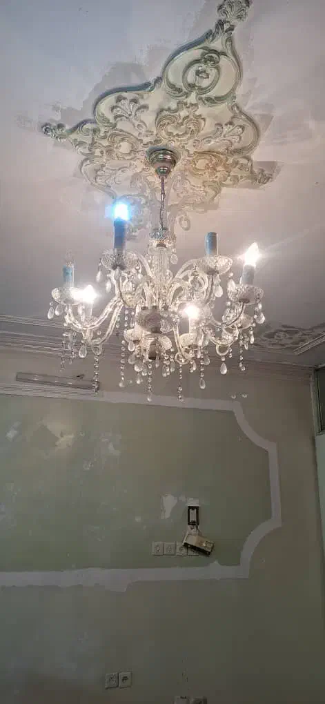 لوستر شیشه‌ای|لوستر و چراغ آویز|ازنا, |دیوار