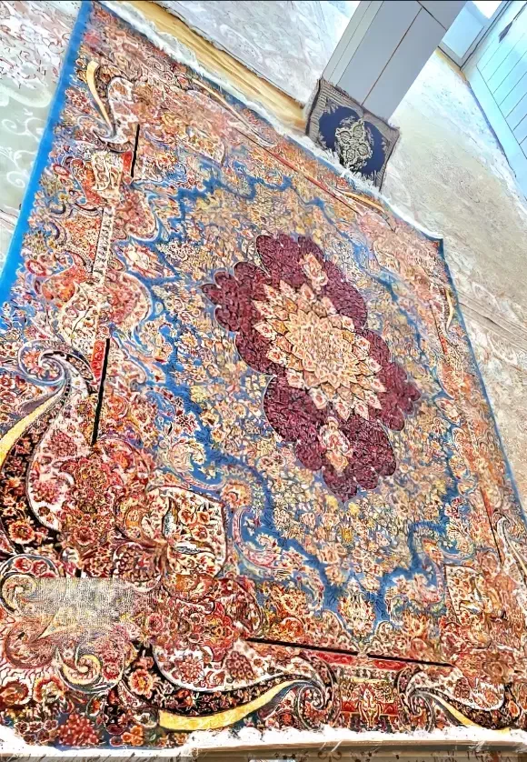 ۲عدد فرش ۹متری۷۰۰شانه جفت(نو اک) نخ  اصل|فرش|اصفهان, شفق|دیوار