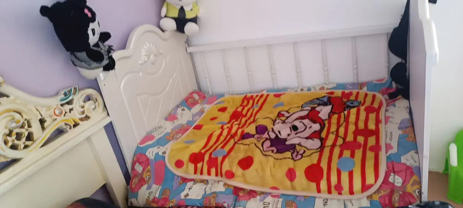 تخت محافظ دار کودک|تخت و سرویس خواب|خرمآباد (تنکابن), |دیوار