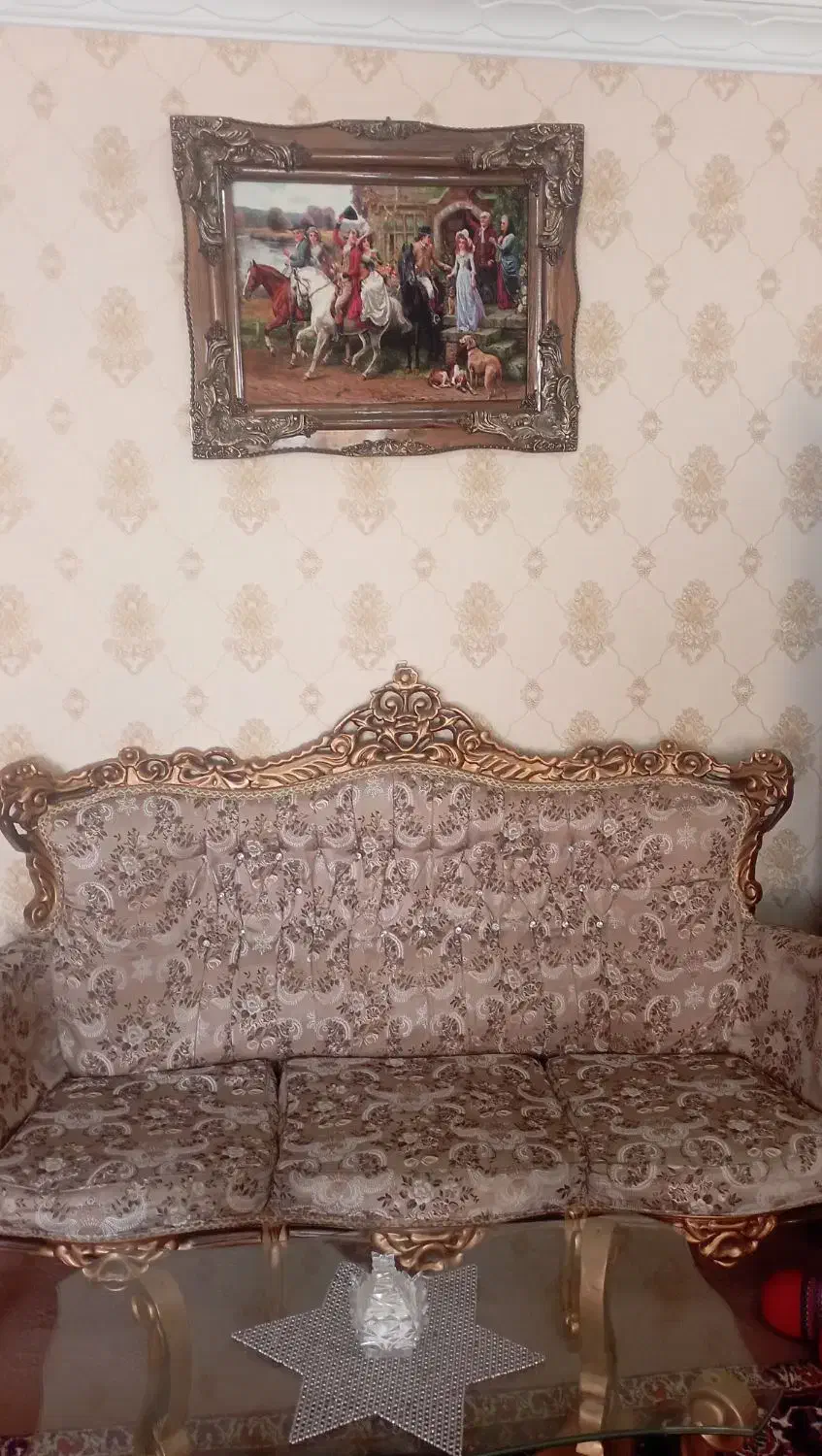 مبل سلطنتی استیل چوب|مبلمان خانگی و میز عسلی|اهر, |دیوار