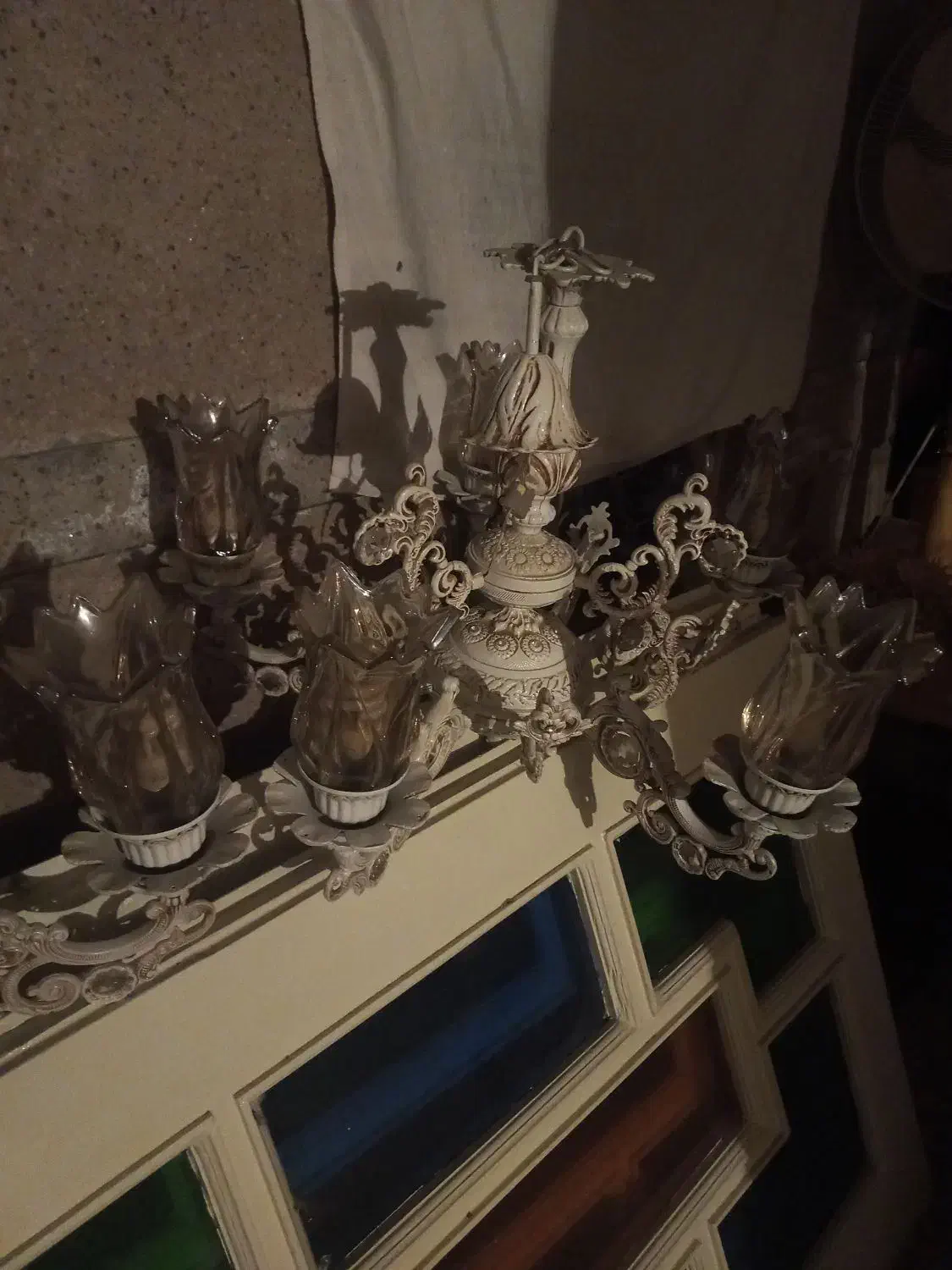 ۲ عدد لوستر شاه عباسی ۵ شعله|لوستر و چراغ آویز|مشهد, سرافرازان|دیوار