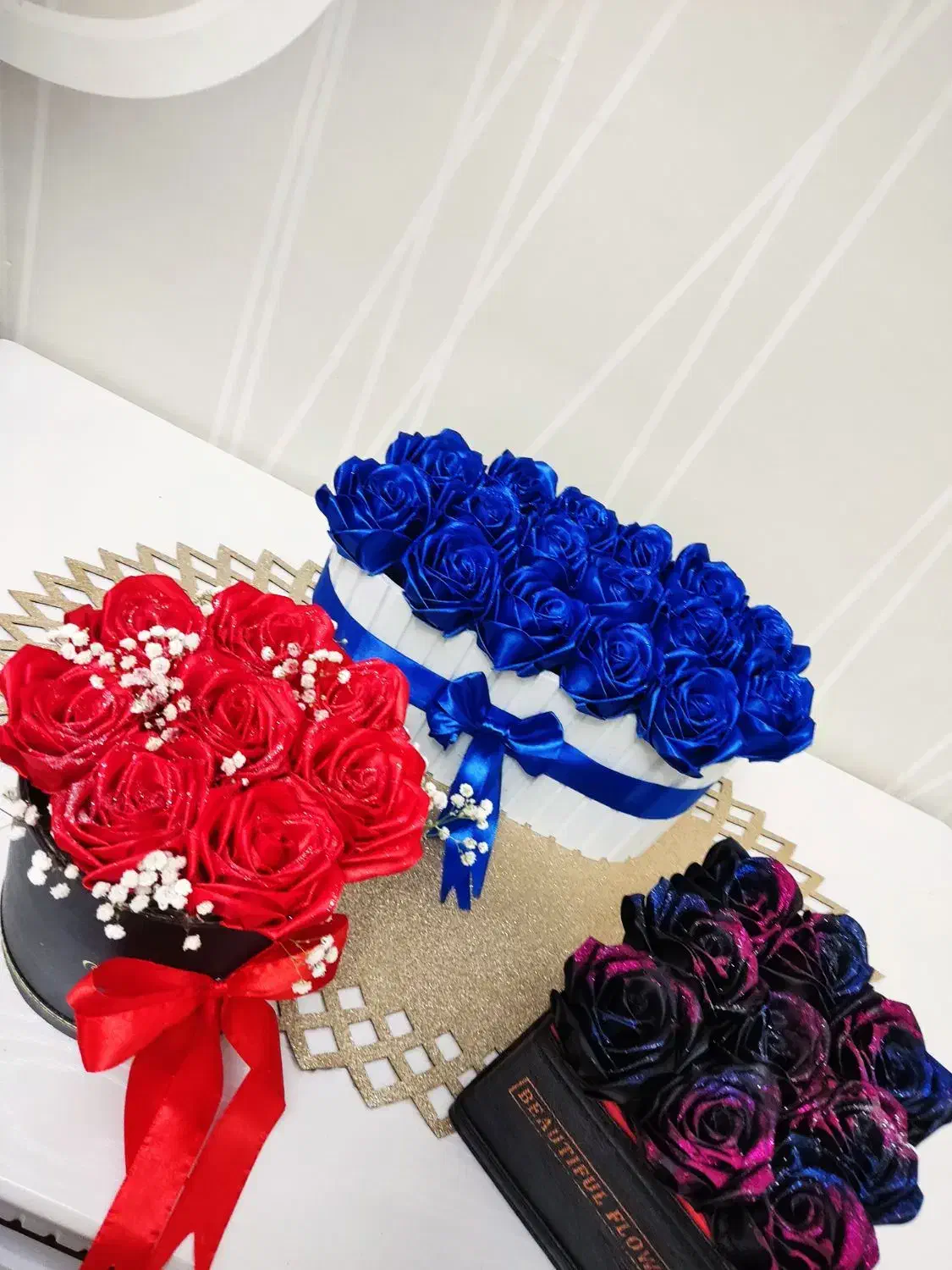 گل روبانی|گل مصنوعی|قزوین, |دیوار