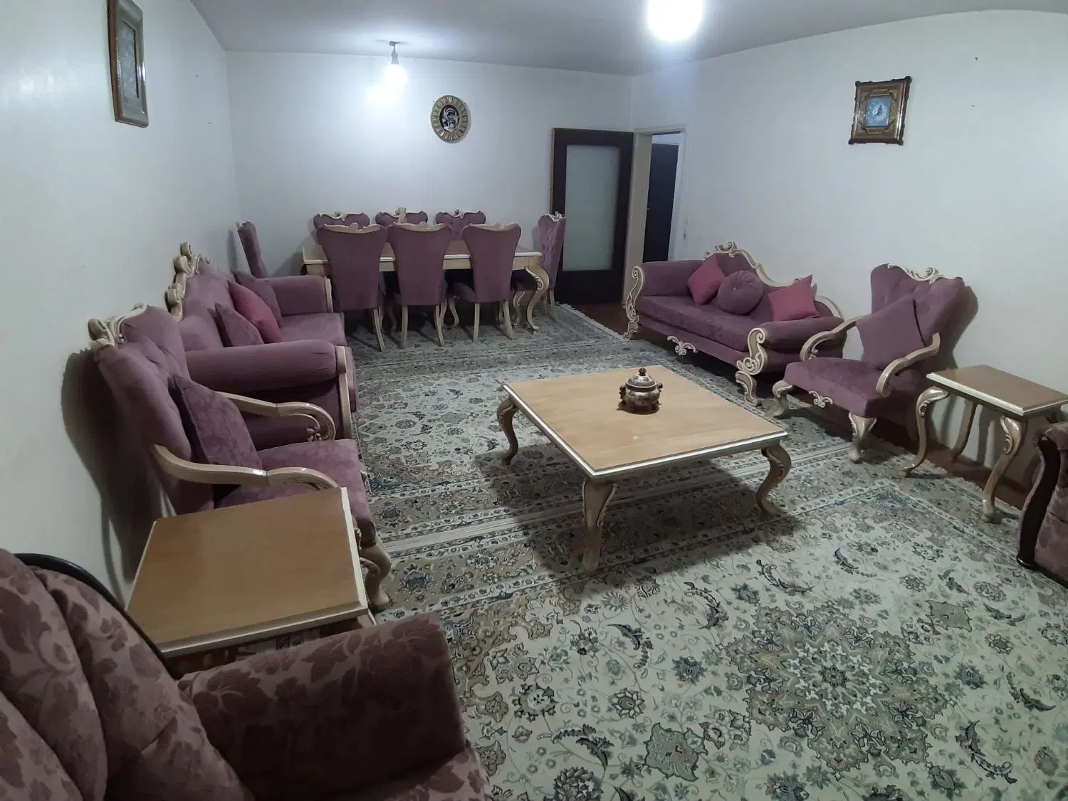 مبل ۷ نفره همراه با عسلی ومیز ناهار خوری۸ نفره|مبلمان خانگی و میز عسلی|تهران, شهید فکوری|دیوار