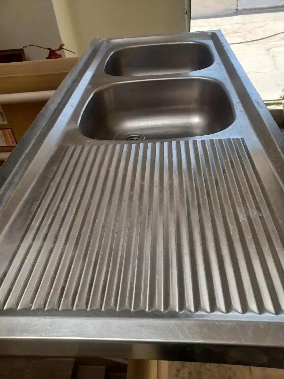 سینگ ظرفشوئی دو لگن|مصالح و تجهیزات ساختمان|اسفرورین, |دیوار