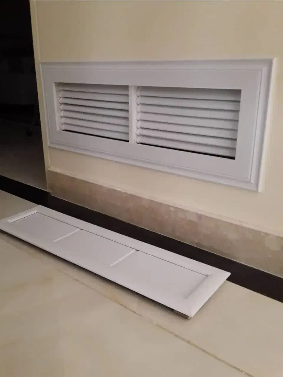 دریچهکولر چوبی ام دی اف|کولر آبی|کرج, دهقان ویلا|دیوار