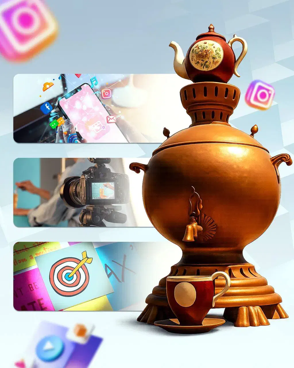 تولید محتوا برای پیج‌های اینستاگرام|خدمات رایانه‌ای و موبایل|بروجرد, |دیوار