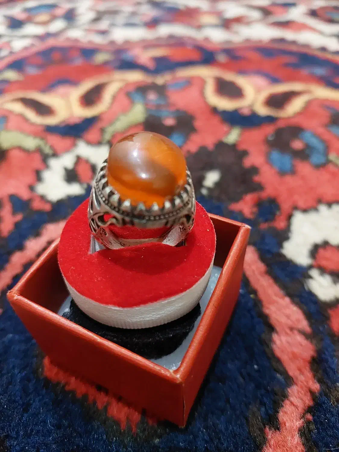 انگشتر نقره با نگین عقیق|جواهرات|فلاورجان, |دیوار