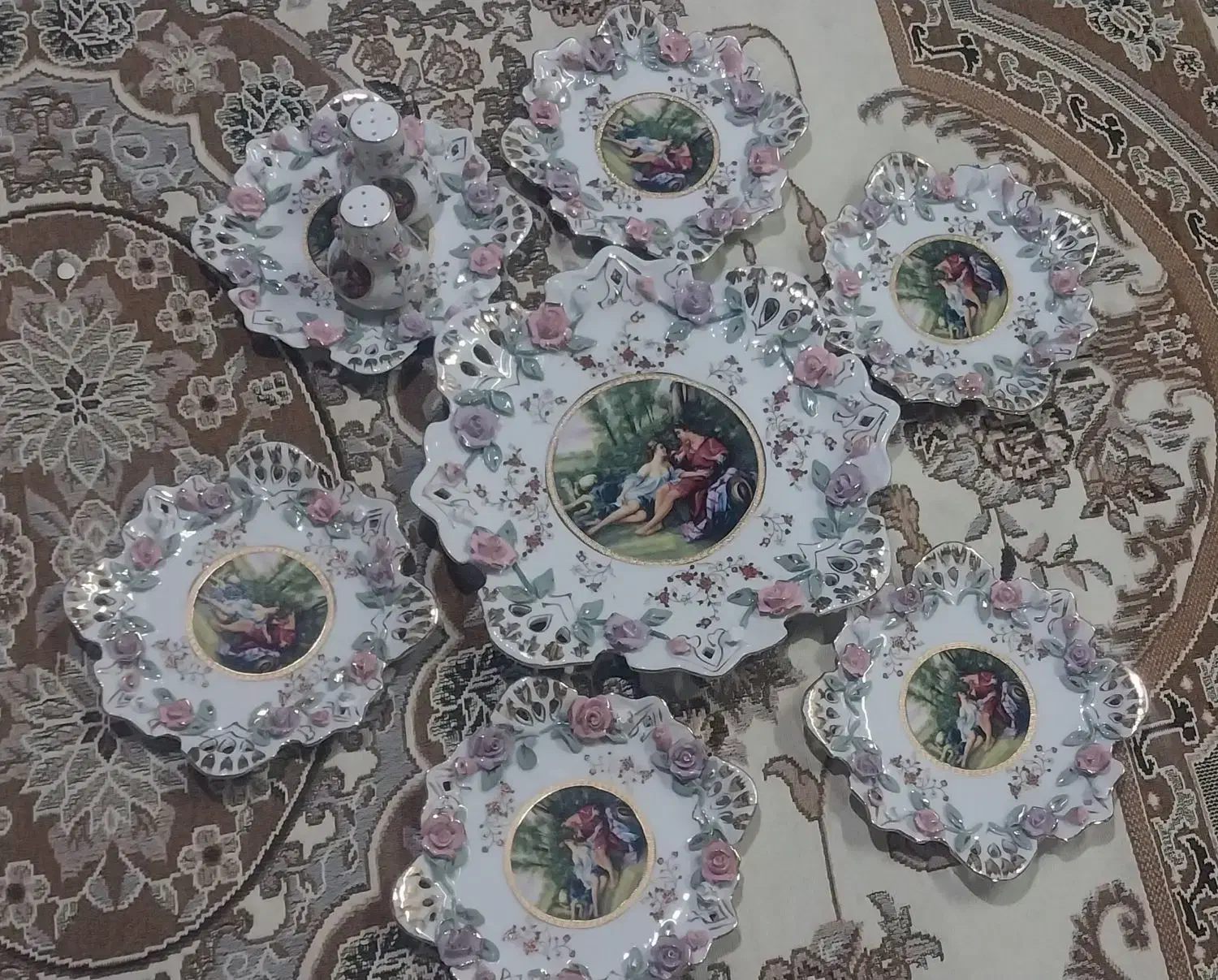 سرویس چای خوری و میوه خوری نو|ظروف سرو و پذیرایی|مبارکه, |دیوار