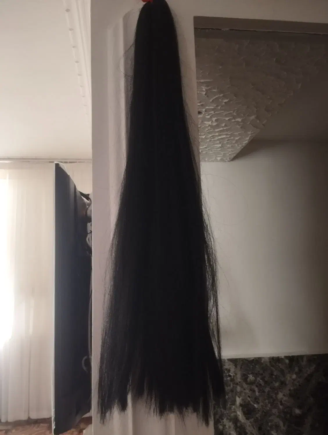 مو مصنوعی مشکی بلند وب شده|آرایشی، بهداشتی، درمانی|تربتحیدریه, مسجد جامع|دیوار