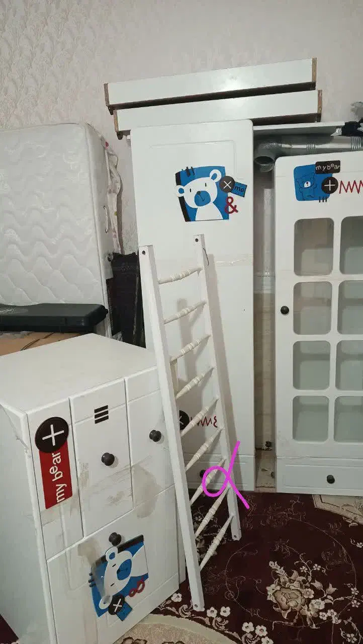 سرویس خواب کودک تا نوجوان شرکتی|تخت و سرویس خواب|دوگنبدان, |دیوار